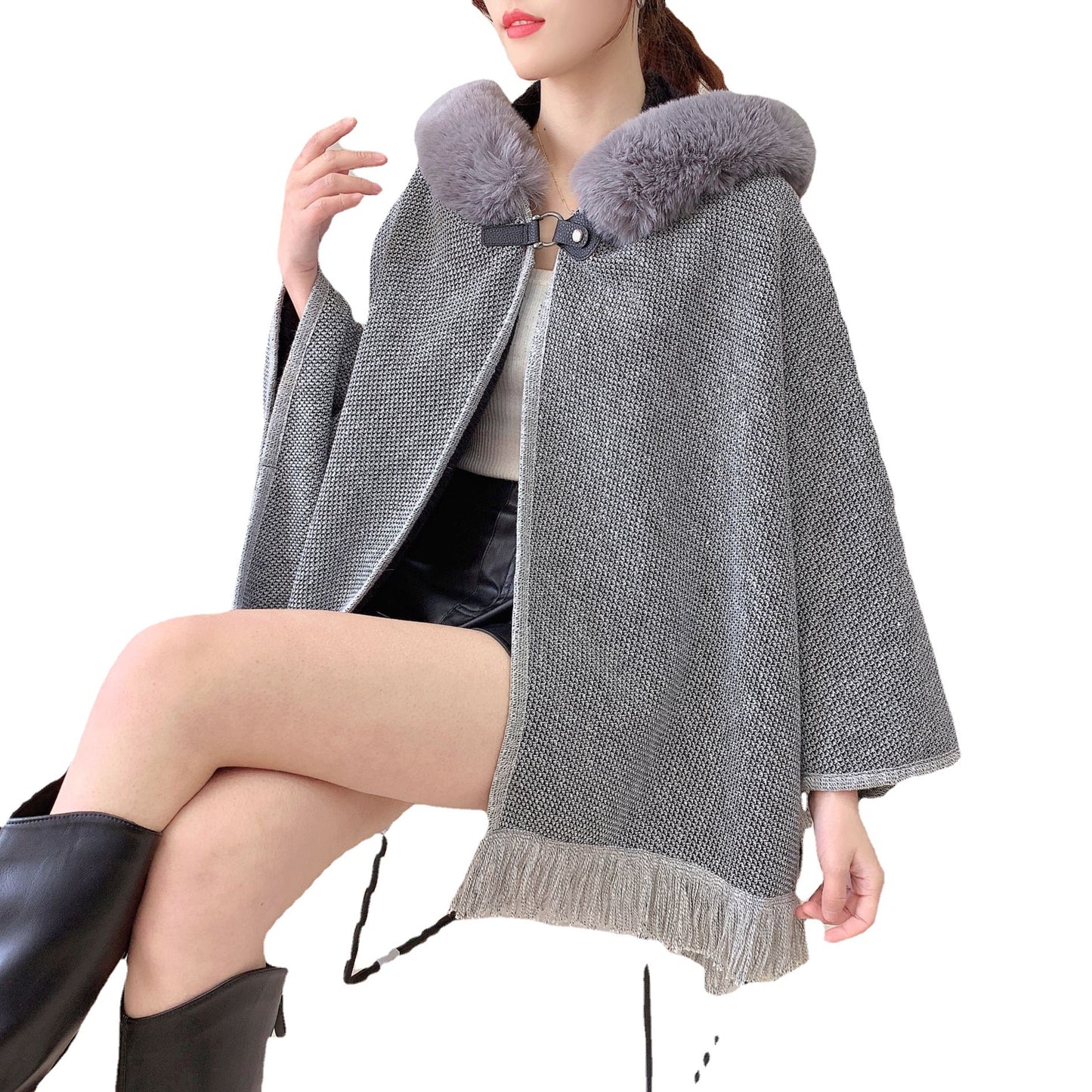 A faux fur jacket
