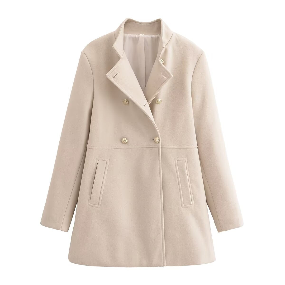 A Double-Breasted Wool Coat