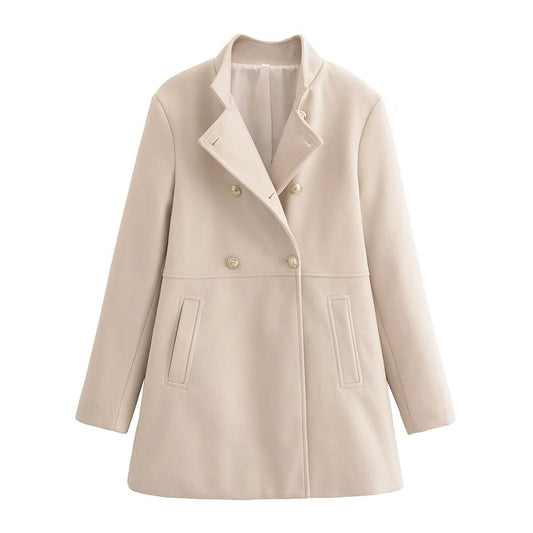A Double-Breasted Wool Coat