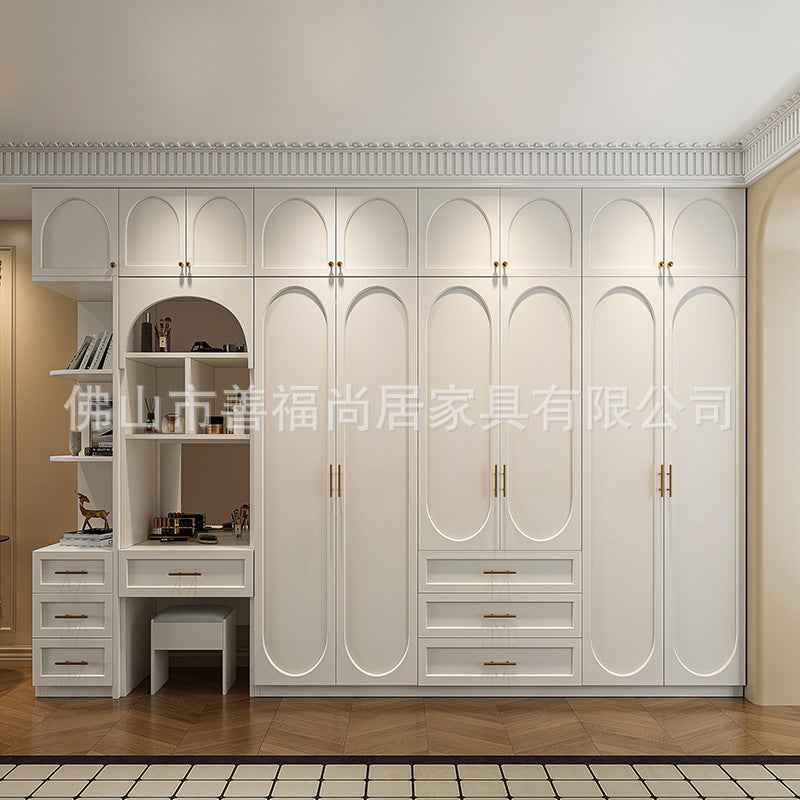 A The solid wood wardrobe with OSB board ENF grade melamine paint finish