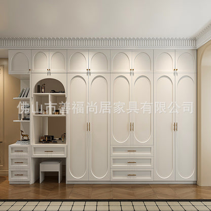 A The solid wood wardrobe with OSB board ENF grade melamine paint finish