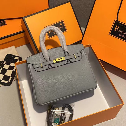 A high-end textured women's bag handbag 30CM soft leather European and American fashion TOGO platinum bag exquisite and versatile