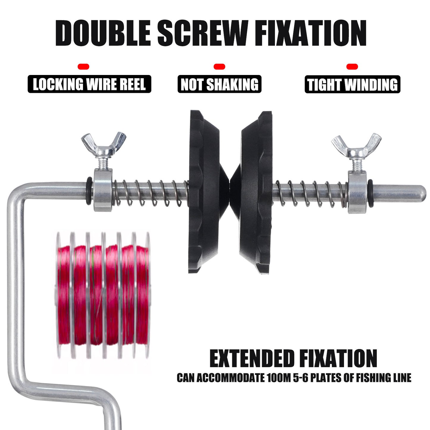 A Durable Sea Fishing Reel Winder – Aluminum Base with Extended Guide Rod