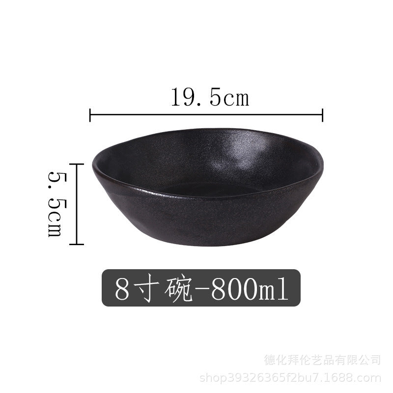A Japanese kiln ceramic tableware creative hotel steak plate