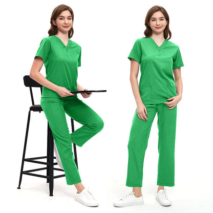 A Surgical Clothes Short Sleeve Washing Clothes Women's Suits Nurse Clothes Operating Room Work Uniforms Isolation Clothes