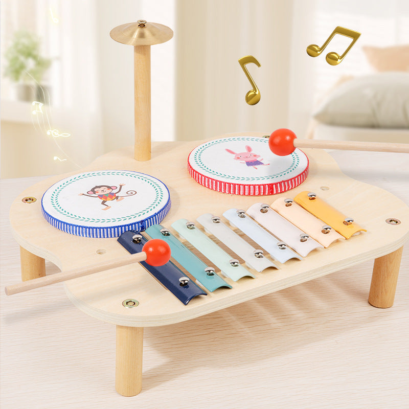 A baby children's music banging bandstand men and women birthday gifts Orff musical instruments teaching aids wooden toys