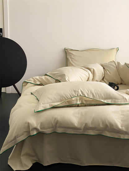 Ba amine series niche designer 60 simple solid color long-staple cotton washable cotton multi-bedding four-piece set 1.0kg - Mixbatch