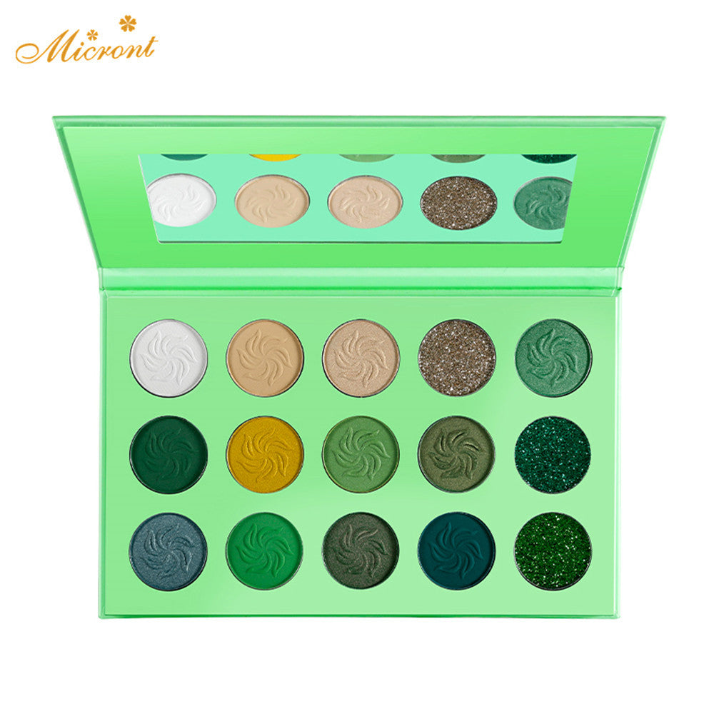 A 15-color eyeshadow disc, Four Seasons Makeup eyeshadow box, earth matte pearlescent gold onion beauty powder, no logo eyeshadow - Mixbatch