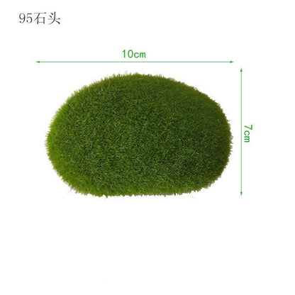 A simulated moss stone micro landscape bonsai landscaping decoration fake moss stone artificial flocking stone