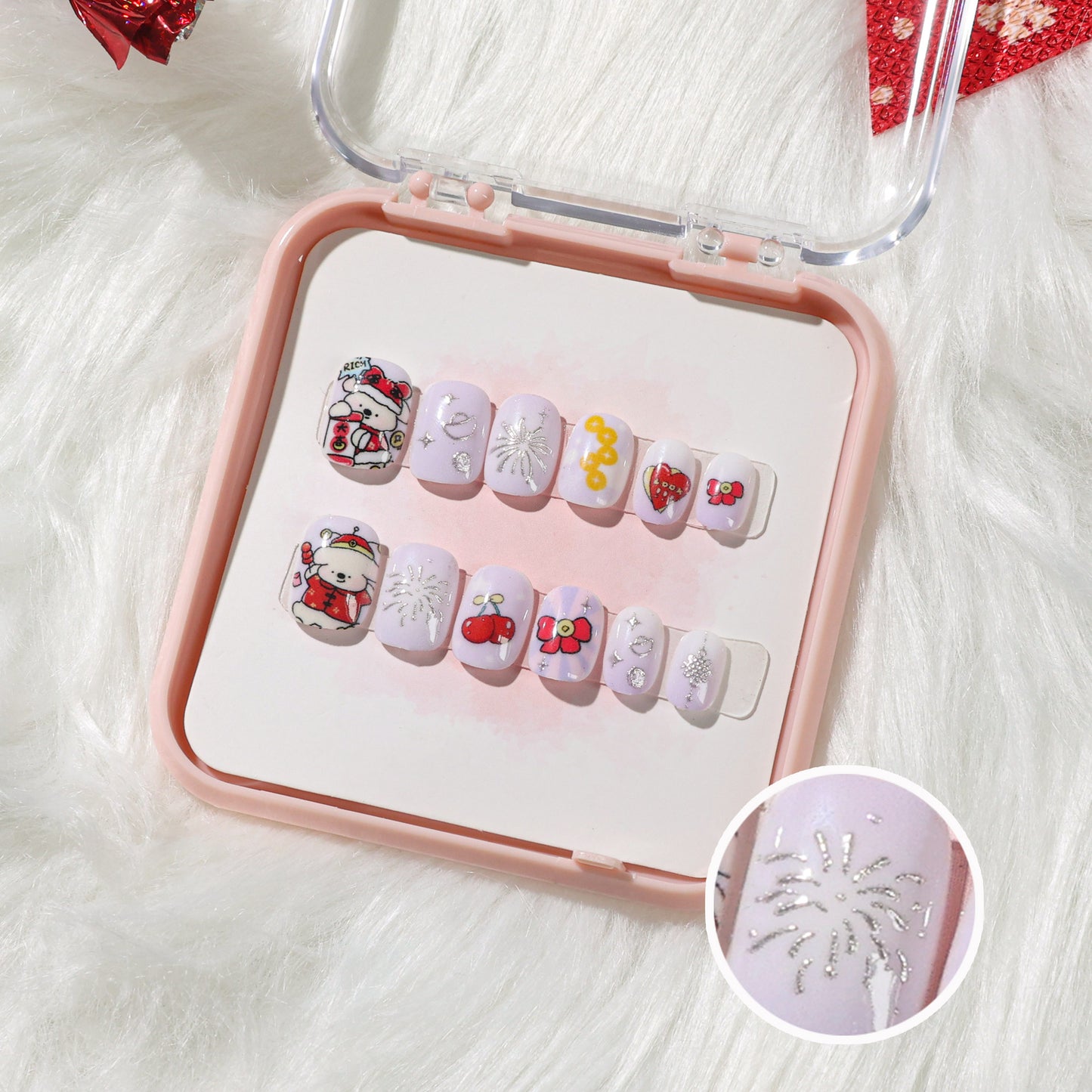A new three-dimensional gilt cat's eye wearing armor, handmade nail piece nail piece finished nail piece cute cartoon nail sticker - Mixbatch