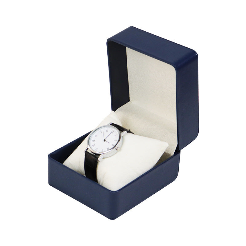 A Spot rounded corner flip pu leather watch box, jewelry packaging box, bracelet box, watch jewelry storage box, jewelry box. - Mixbatch