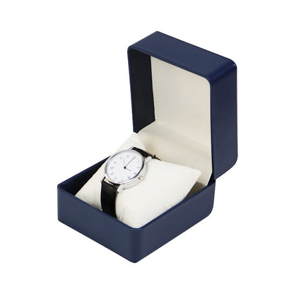 A Spot rounded corner flip pu leather watch box, jewelry packaging box, bracelet box, watch jewelry storage box, jewelry box. - Mixbatch