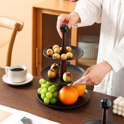A Nordic light luxury ins multi-layer stainless steel fruit plate