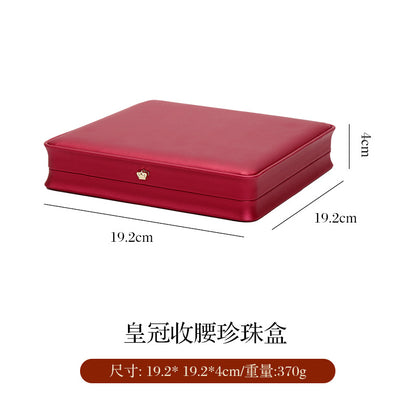 A PU leather jewelry high-end box custom LOGO