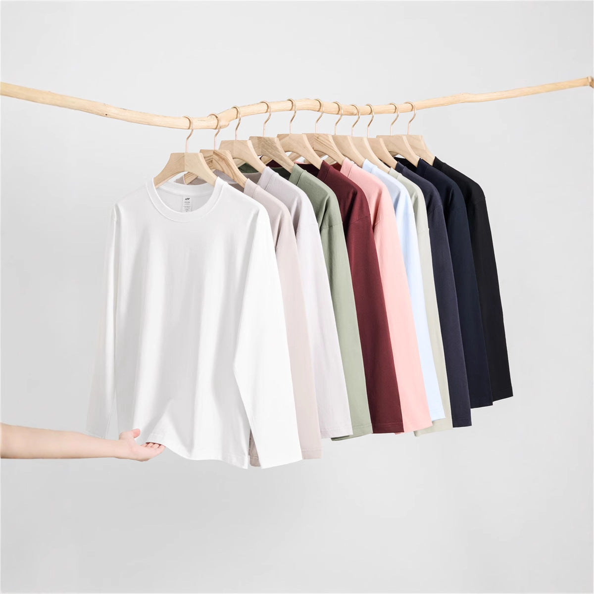 A cotton long-sleeved top