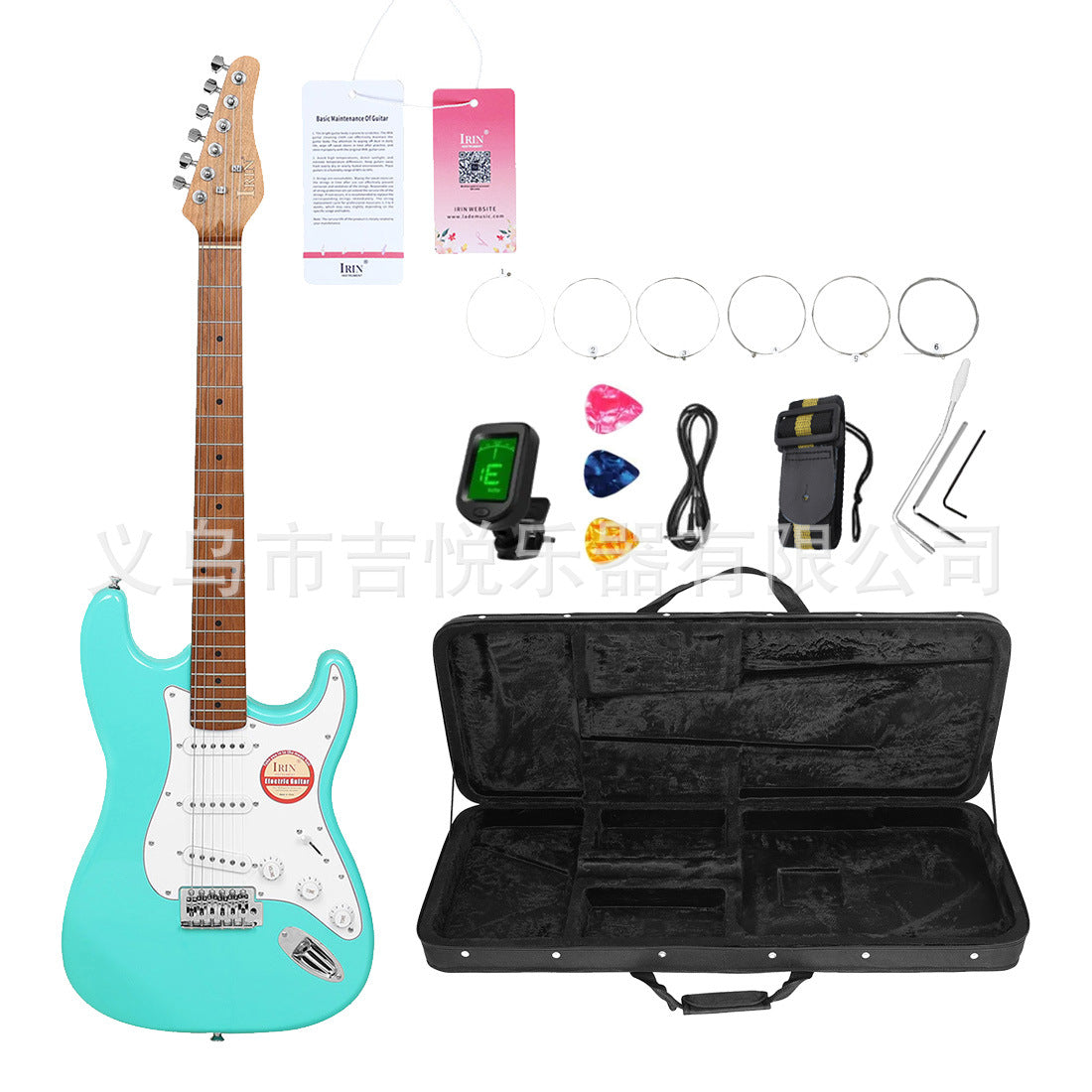 A 39 inch professional electric guitar student adult beginner entry ST rock electric guitar set poplar guitar