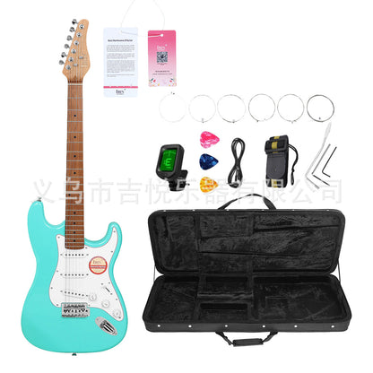 A 39 inch professional electric guitar student adult beginner entry ST rock electric guitar set poplar guitar