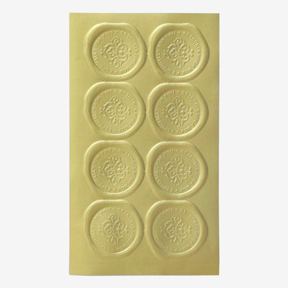 A gold fire print sticker spot baking gift sealing sticker self-adhesive sticker label sealing sticker 8 pcs/sheet MOQ: 50PIECE - Mixbatch