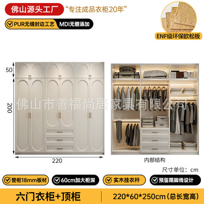 A The solid wood wardrobe with OSB board ENF grade melamine paint finish