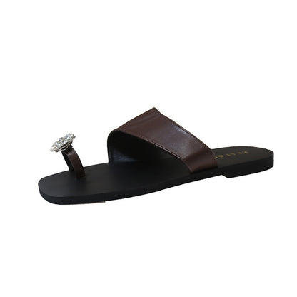 A flat-bottomed set of simple and cool slippers for women - Mixbatch
