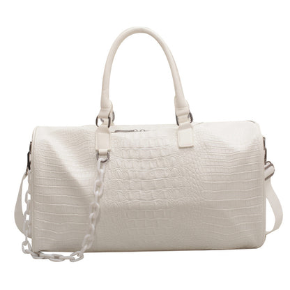 A short-distance travel bag large-capacity soft leather anti-splashing fitness bag overnight bag new lightweight cross-border weekend bag trendy girl