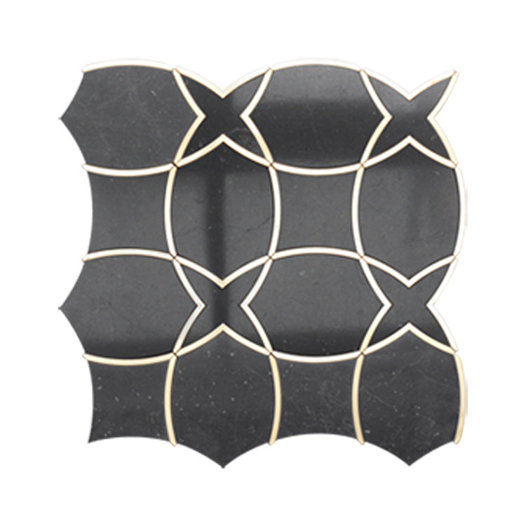 A natural marble shower room wall tiles