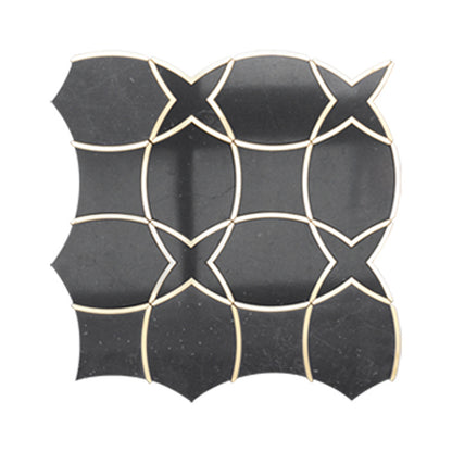 A natural marble shower room wall tiles