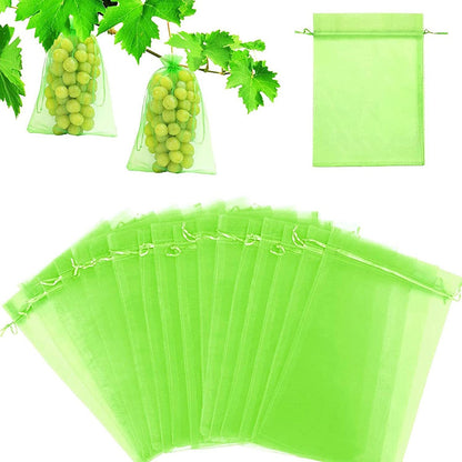 A Cross-border, mesh bag fruit insect-proof bag bird-proof bag gauze mesh bag reusable tomato eggplant grape apple MOQ: 500 PIECE - Mixbatch