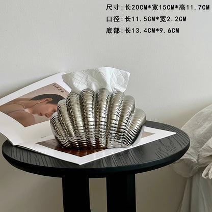 A ceramic tissue box ornament