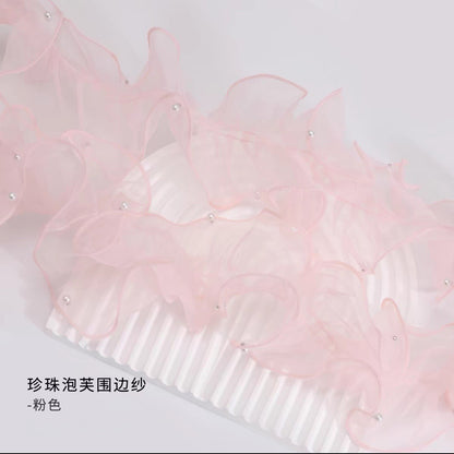 A wholesale 11CM beaded Feixian yarn welt Lolita Eugen yarn lace small fragrant wind hemming yarn clothing accessories - Mixbatch