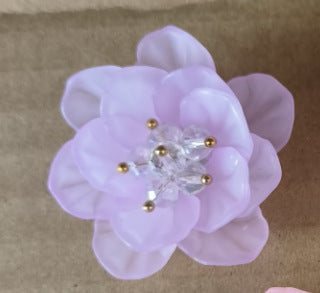 A Double flower, headgear, hairpin, acrylic dyed matte multi-petaled flower S066 hand-sewn flower, jewelry accessories - Mixbatch