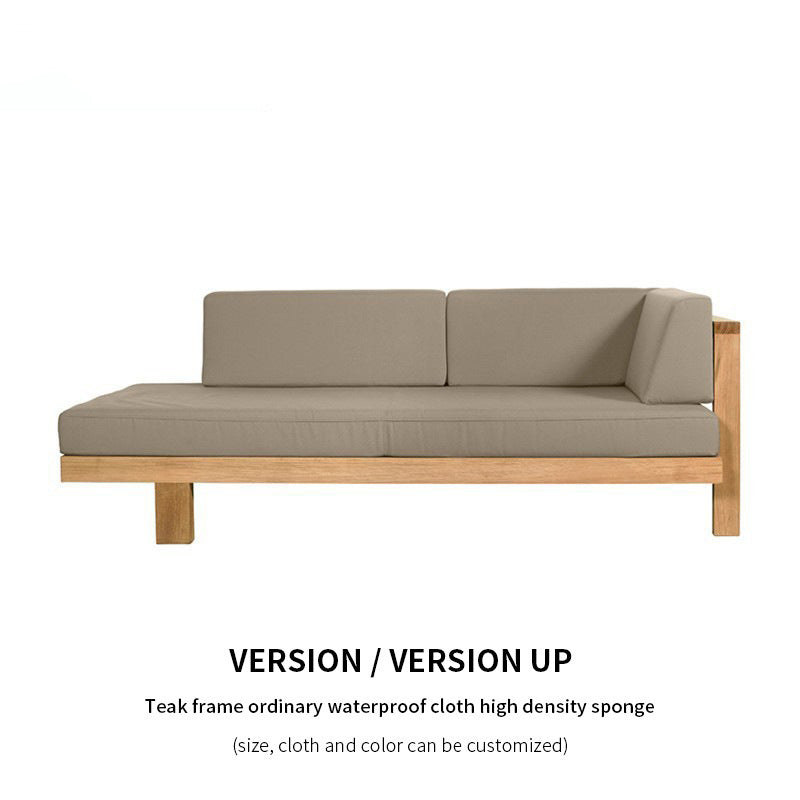 A Nordic outdoor sofa combination teak villa courtyard garden furniture B & B wind outdoor terrace solid wood small coffee table - Mixbatch
