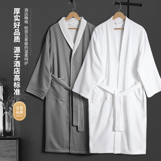 Star hotel bathrobes for men and women in all seasons, adult bathrobes, water-absorbing quick-drying, for B & B and inns