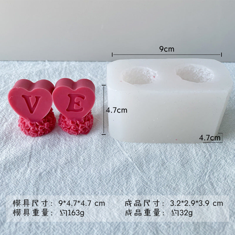 A red lip rose silicone mold