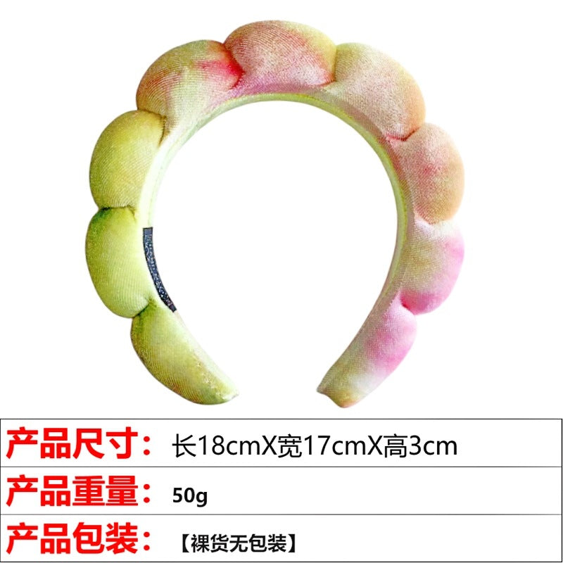 A high cranial top hair accessories women wash face bath clouds sponge headband makeup remover hair band headband