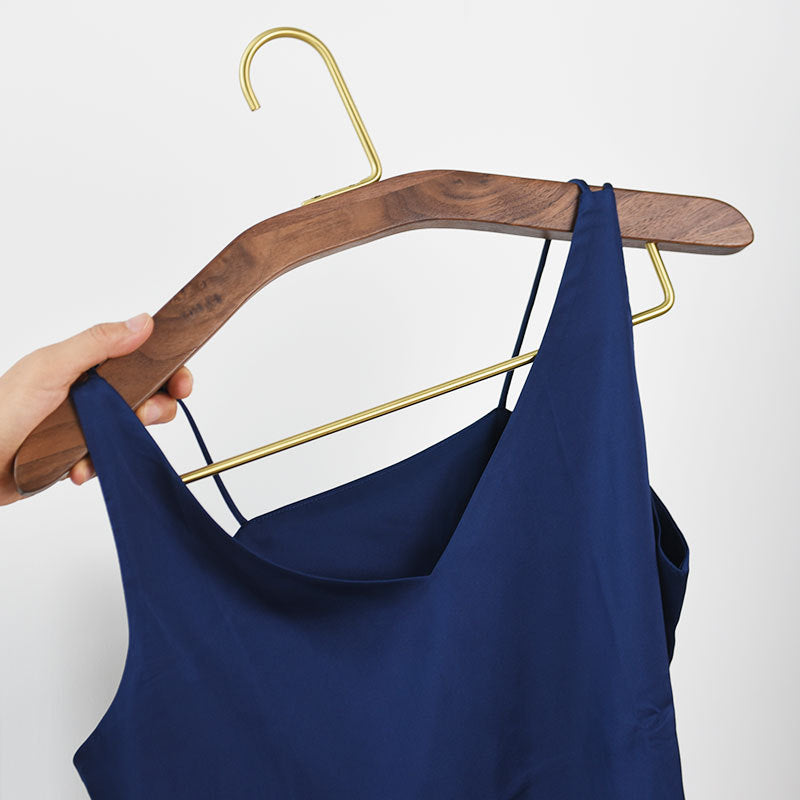 A black walnut solid wood hanger pants rack