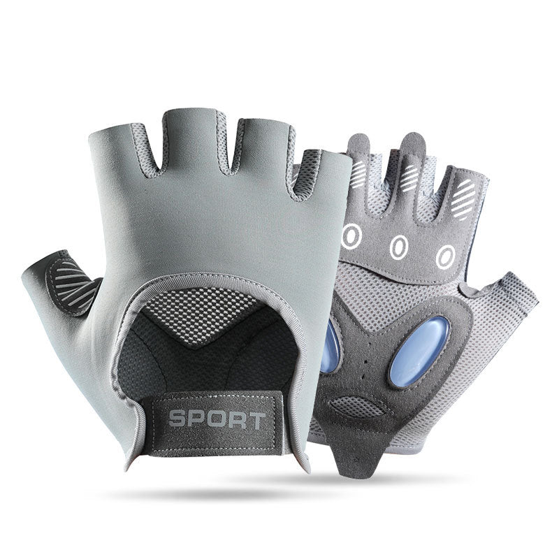 A Fitness half-finger gloves Women's equipment training Non-slip and wear-resistant Outdoor breathable men's spinning bicycle riding Cross-border A36J