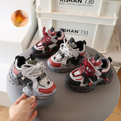 A children's fleece sneakers
