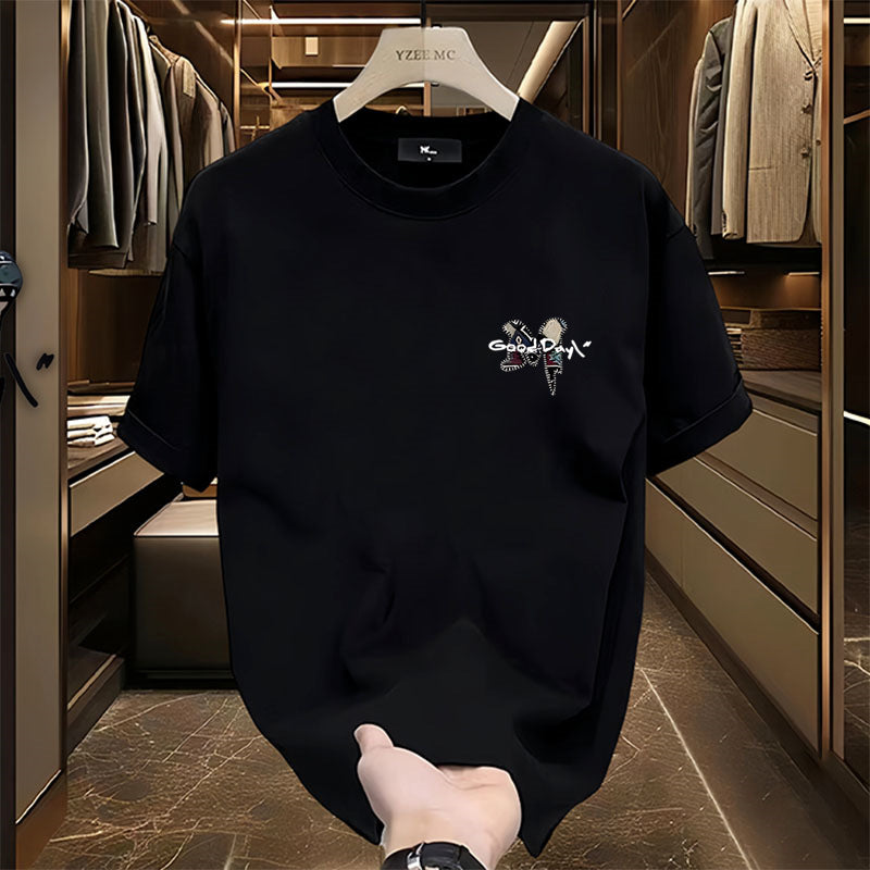 A European trendy brand fashion round neck short-sleeved T-shirt men - Mixbatch