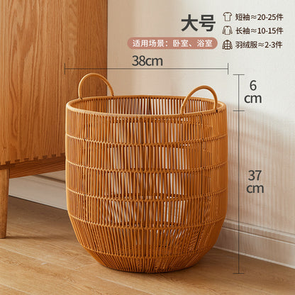 سلة تخزين مقاومة للماء مصنوعة من خشب الروطان الصناعي 