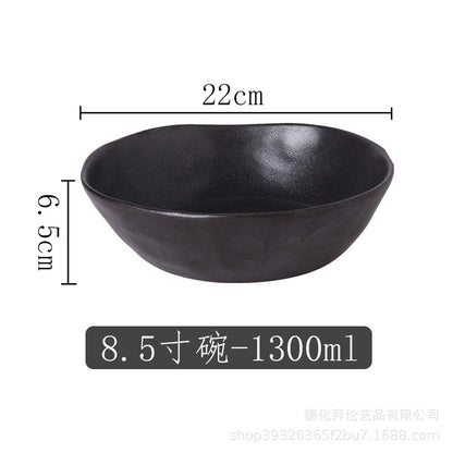 A Japanese kiln ceramic tableware creative hotel steak plate