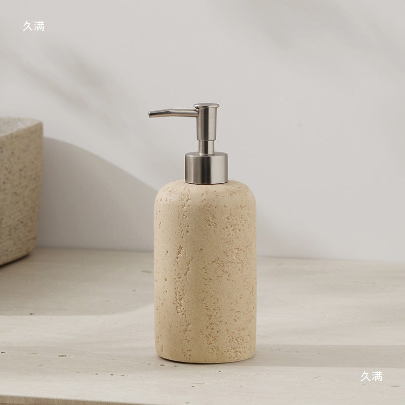 طقم حمام من حجر الترافرتين