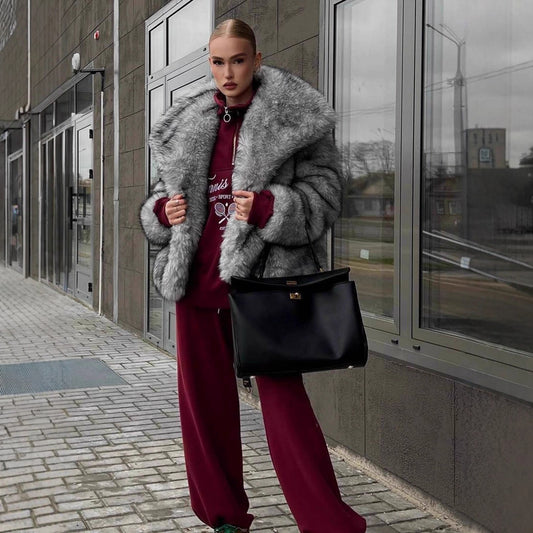 A faux fur jacket