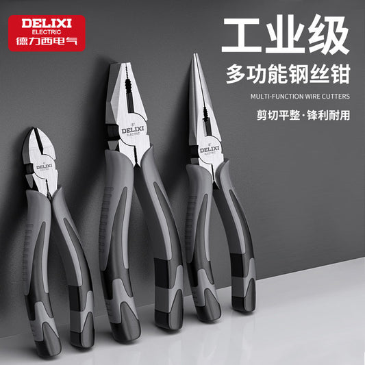 A Wire pliers Multifunctional pointed nose pliers Oblique pliers Hardware tools Electrician wire clipping vice