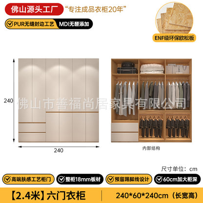 A The solid wood wardrobe with OSB board ENF grade melamine paint finish