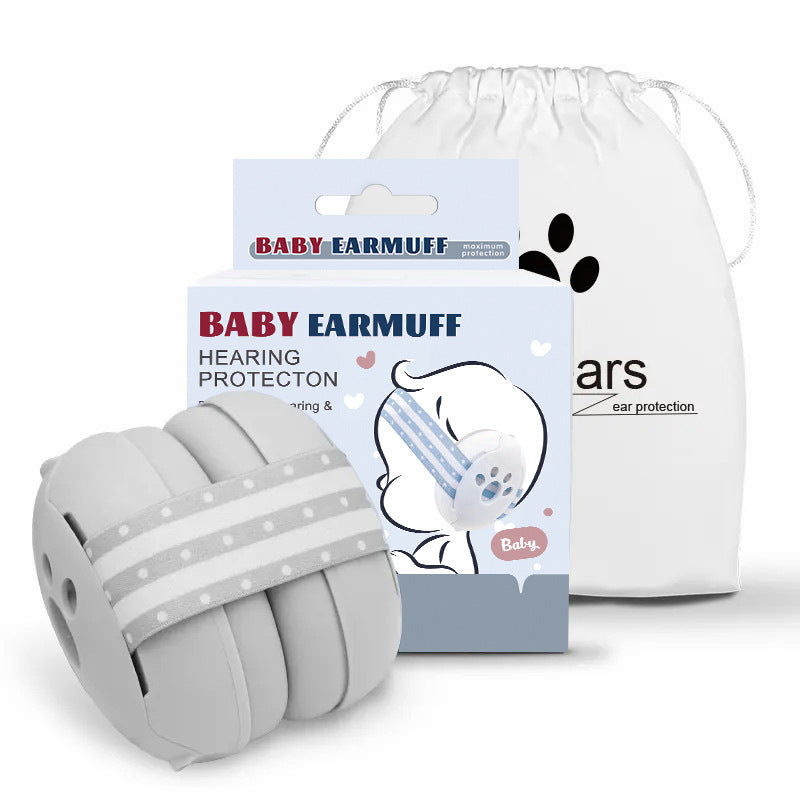 A Baby protection Anti-noise earmuffs Children's sleep soundproof earphones Children's protective earmuffs Head wearing webbing model
