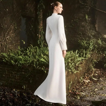 A Heavy Industry Bead Diamond Shawl Sleeve and Floor Long
