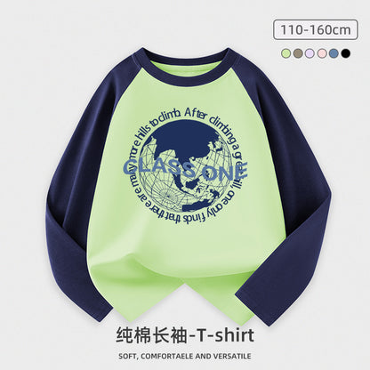 A Children's cotton long-sleeved top