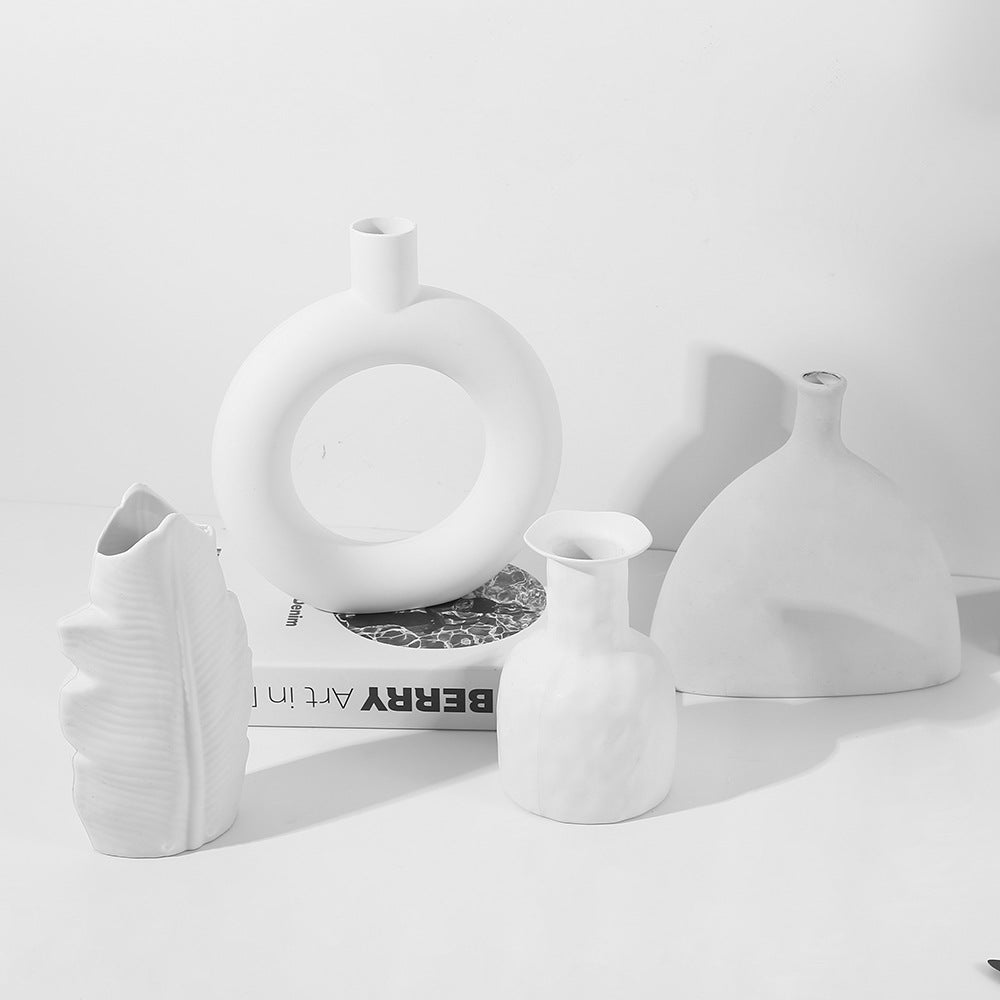 A ins wind simple plastic vase fake flower vase living room bedroom ornament dried flower vase home decoration wholesale