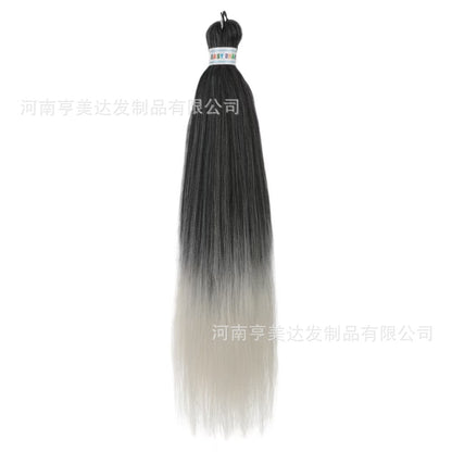 A EZ Color 26inch Women Chemical Fiber Long Straight Hair Large Easy Braided Hair Low Temperature Silk Long Straight Hair Wig